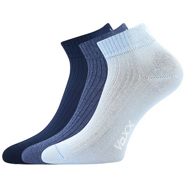 Ponožky dětské Voxx Setra 3 páry (tmavě modrá, středně modrá, světle modrá), 35-38