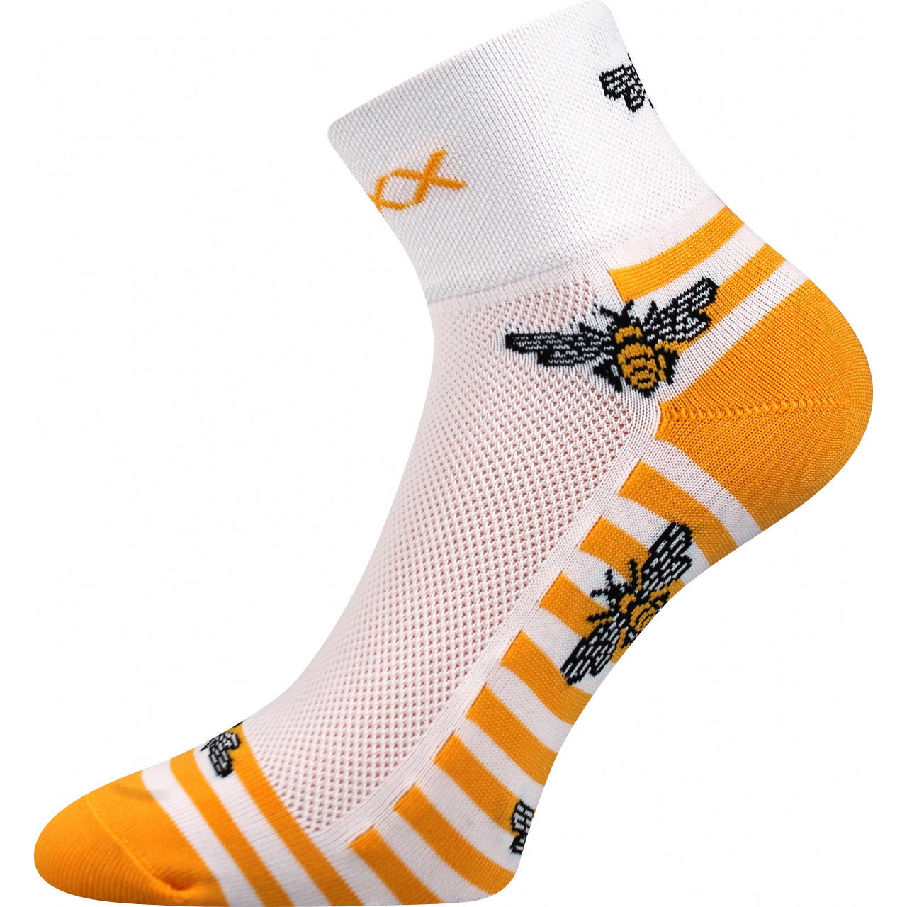 Ponožky sportovní unisex Voxx Ralf X Včelky - bílé-žluté, 39-42