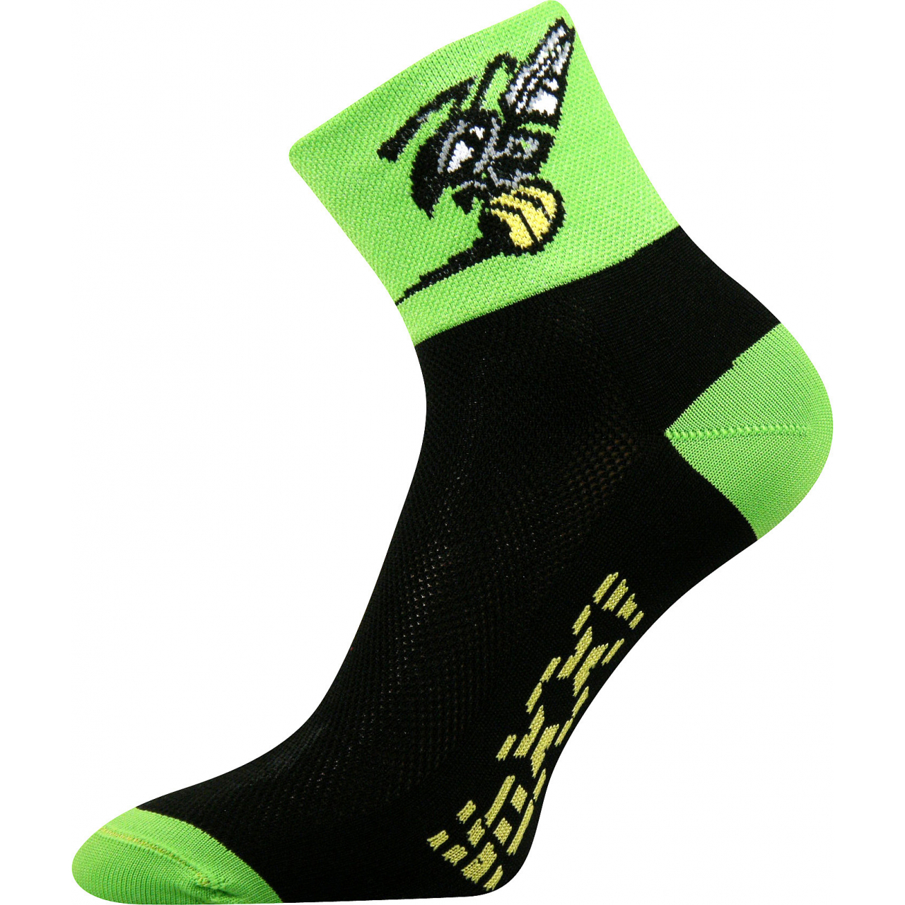 Ponožky sportovní unisex Voxx Ralf X Vosa - černé-zelené, 39-42