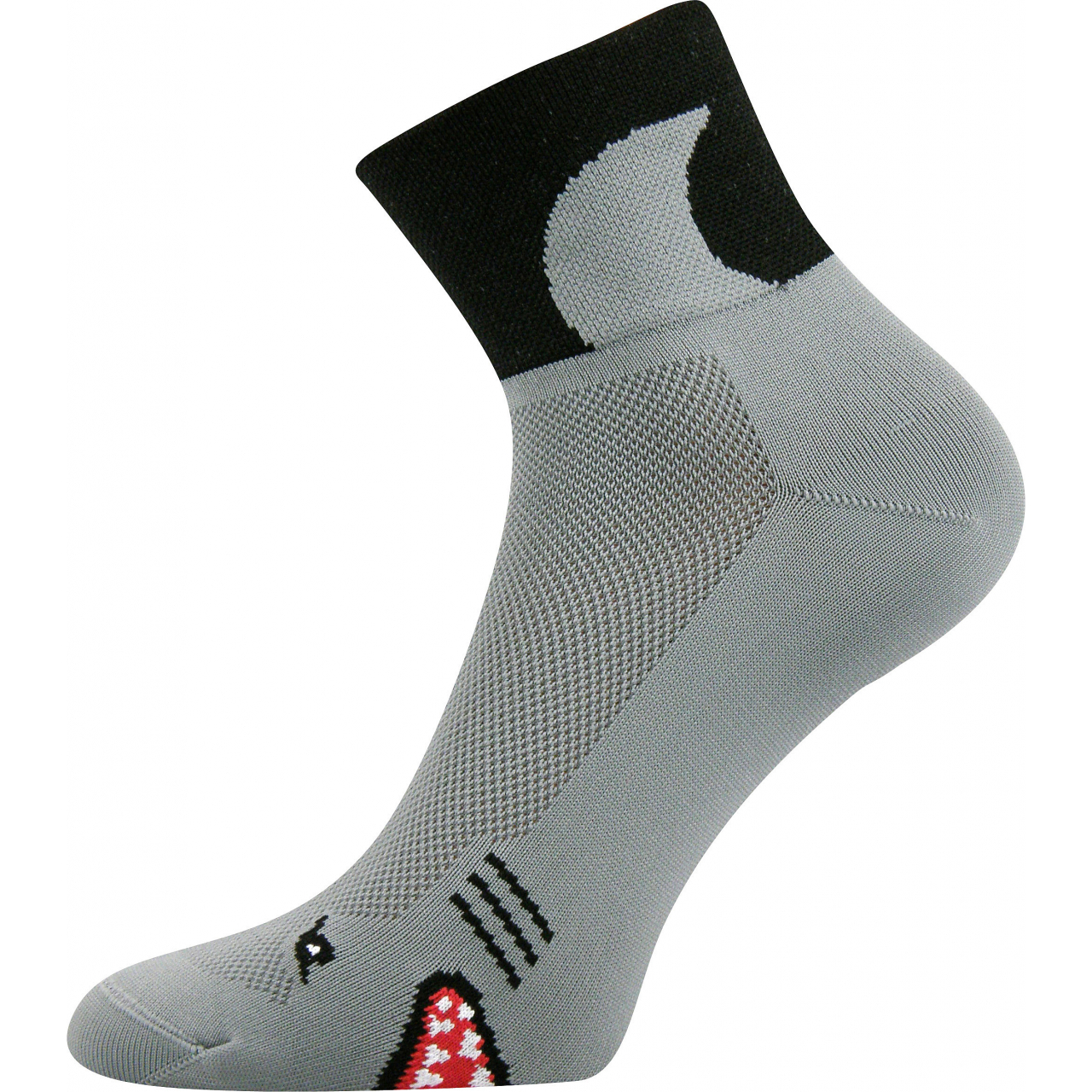 Ponožky sportovní unisex Voxx Ralf X Žraloci - šedé-černé, 43-46