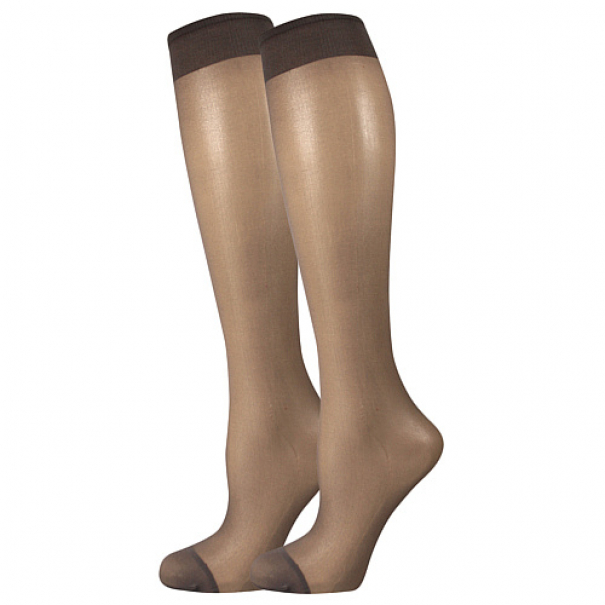 Podkolenky dámské Lady B NYLON knee-socks 20 DEN 2 páry - antracitové, 35-41