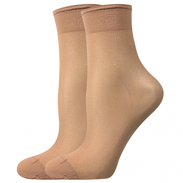 Ponožky dámské silonkové Lady B NYLON socks 20 DEN 2 páry - béžové, 35-41