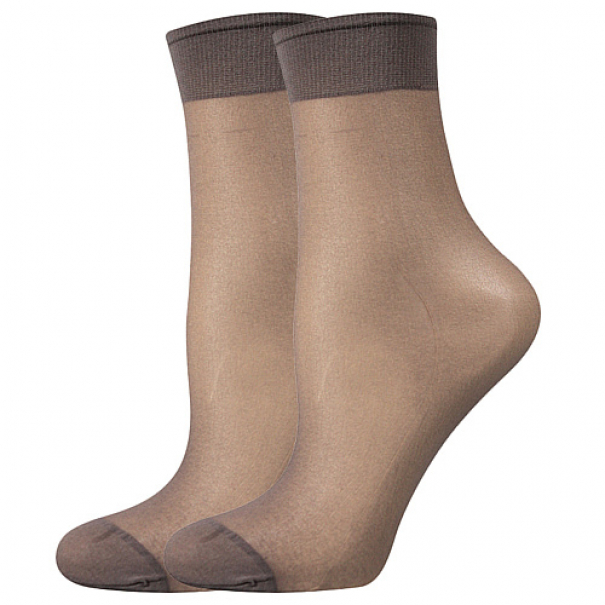 Ponožky dámské silonkové Lady B NYLON socks 20 DEN 2 páry - antracitové, 35-41
