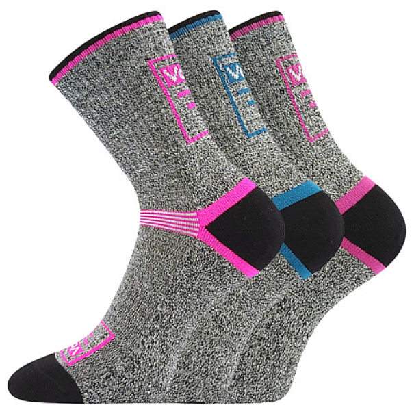 Ponožky dámské Voxx Spectra 3 páry - šedé, 39-42