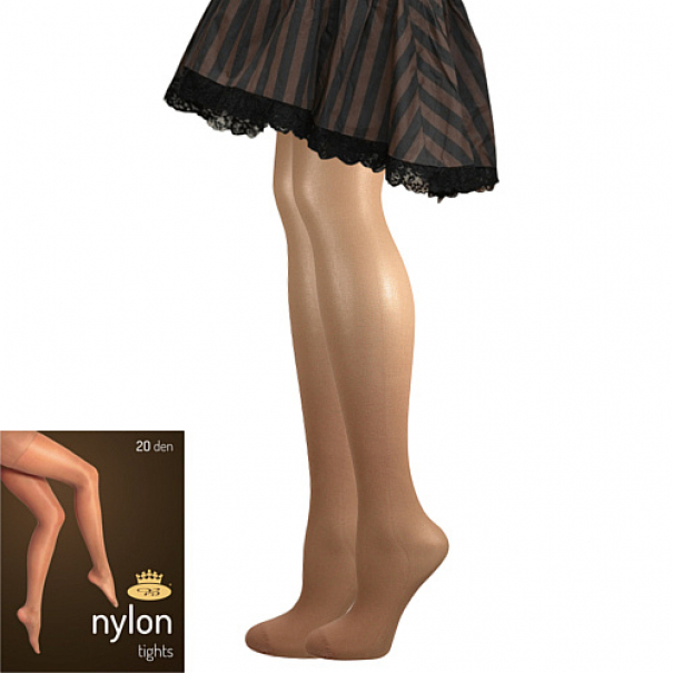 Punčochové kalhoty Lady B NYLON tights 20 DEN - béžové, M