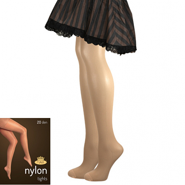 Punčochové kalhoty Lady B NYLON tights 20 DEN - světle béžové, S