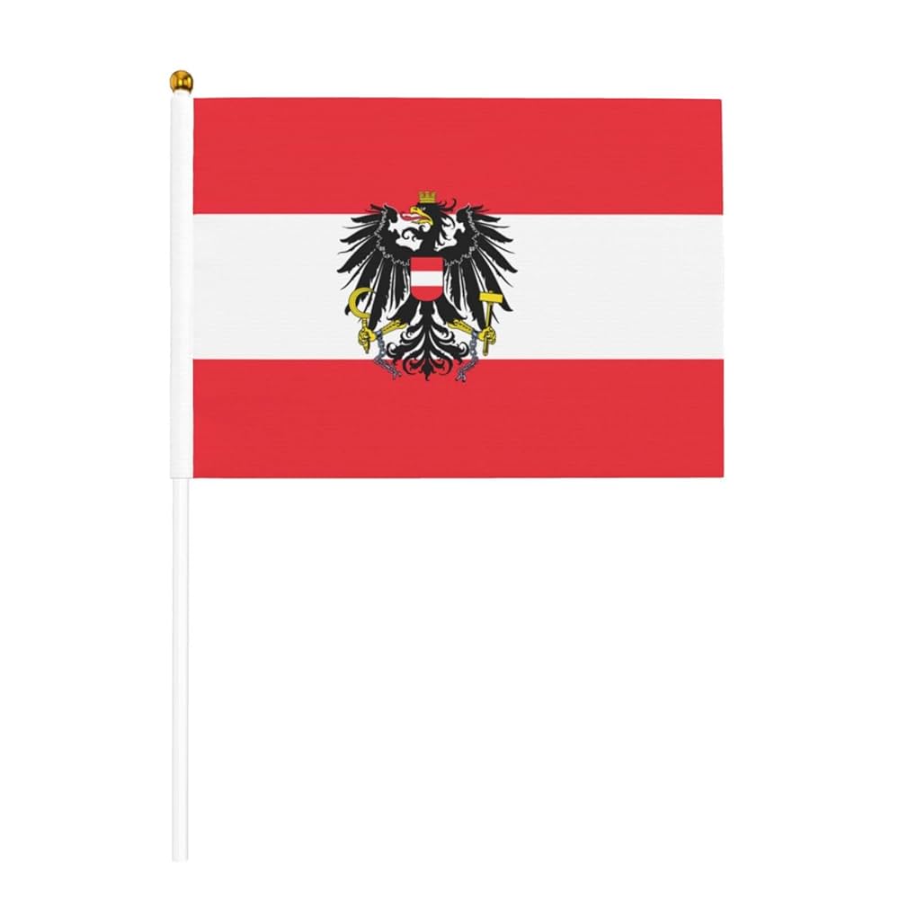 Vlajka Rakousko 14 x 21 cm na plastové tyčce