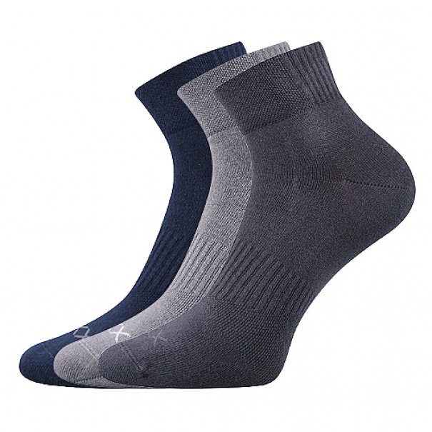 Ponožky unisex klasické Voxx Baddy B 3 páry (navy, šedé, černé), 39-42