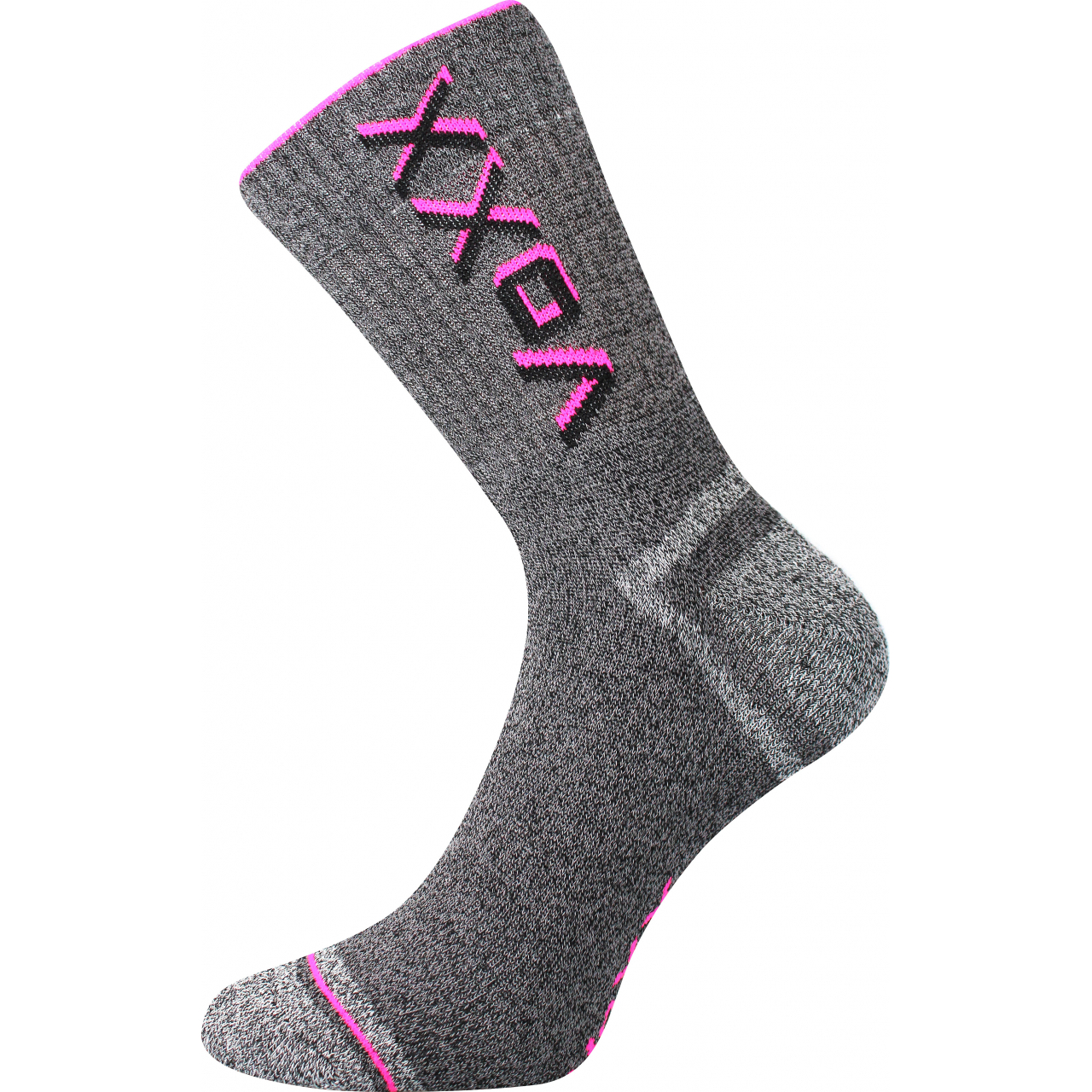 Ponožky unisex froté Voxx Hawk - šedé-růžové, 39-42