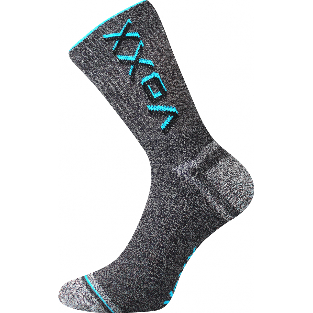 Ponožky unisex froté Voxx Hawk - šedé-tyrkysové, 43-46