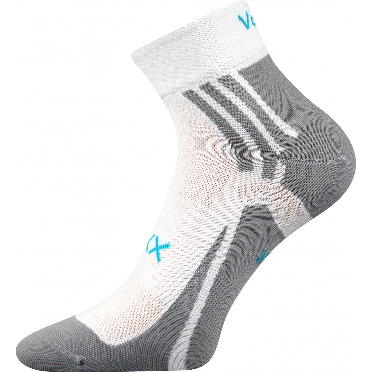 Ponožky unisex sportovní Voxx Abra - bílé-šedé, 35-38