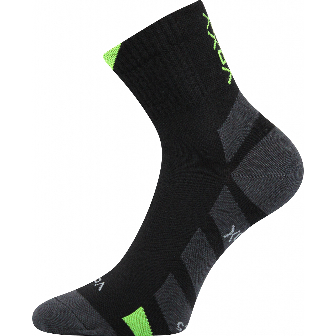 Ponožky unisex sportovní Voxx Gastl - černé-zelené, 35-38