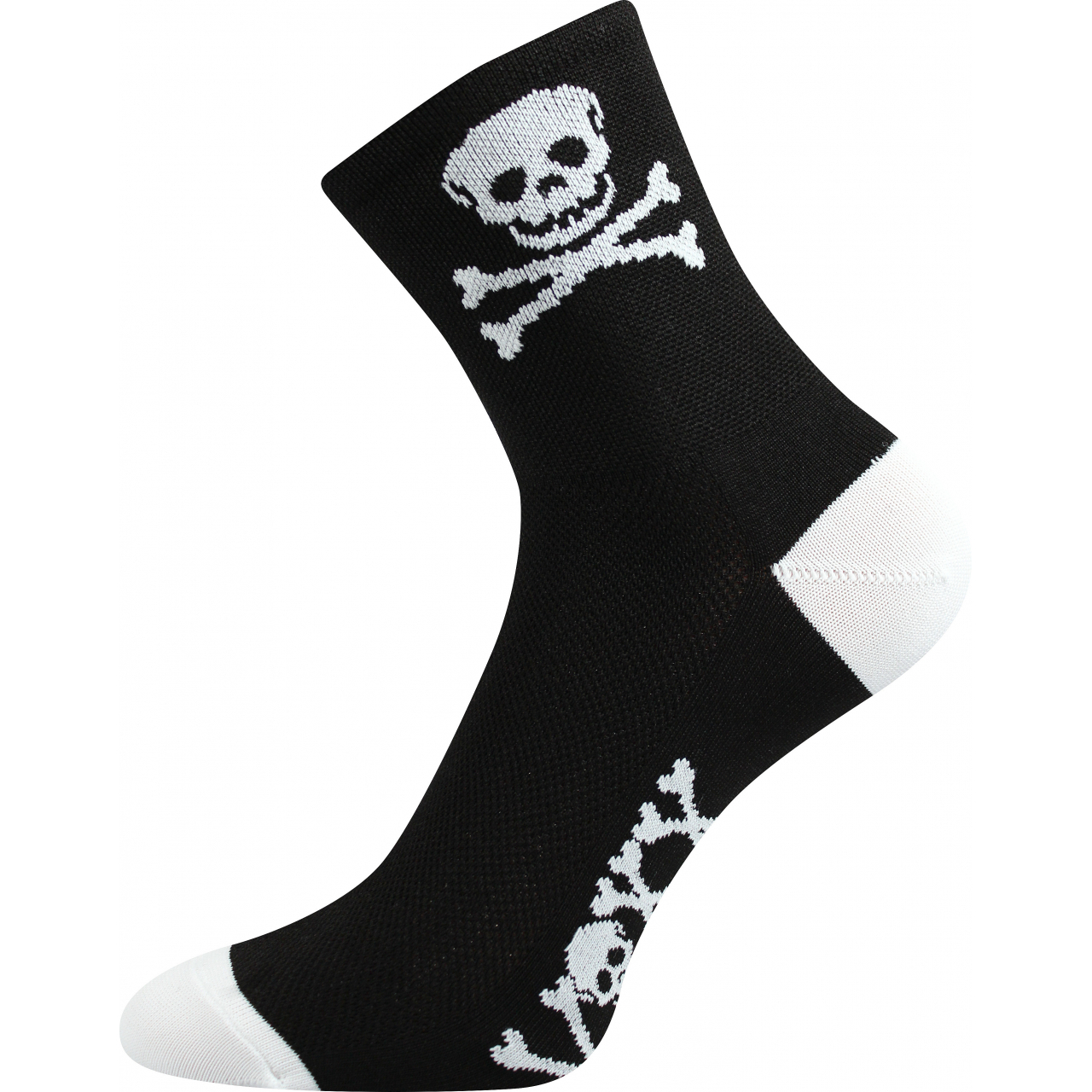 Ponožky sportovní unisex Voxx Ralf X Lebky - černé-bílé, 35-38