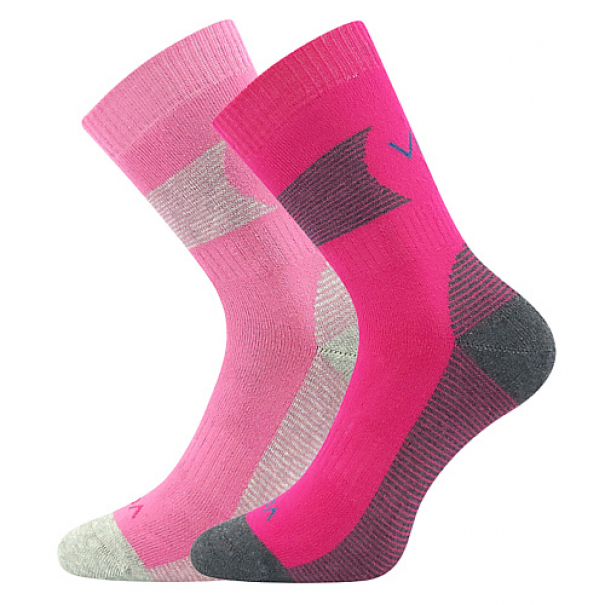 Ponožky dětské Voxx Prime 2 páry (tmavě růžové, růžové), 35-38