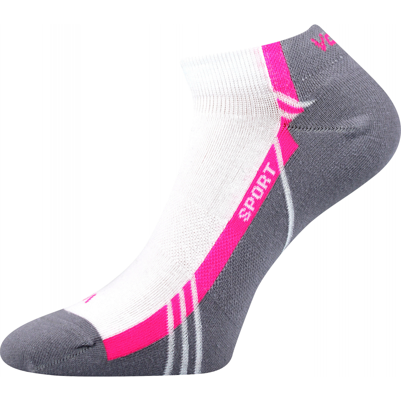 Ponožky unisex sportovní Voxx Pinas - bílé-růžové, 35-38