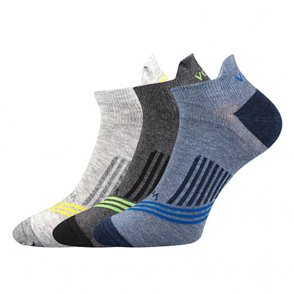 Ponožky pánské klasické Voxx Rex 12 3 páry (světle šedé, tmavě šedé, modré), 39-42
