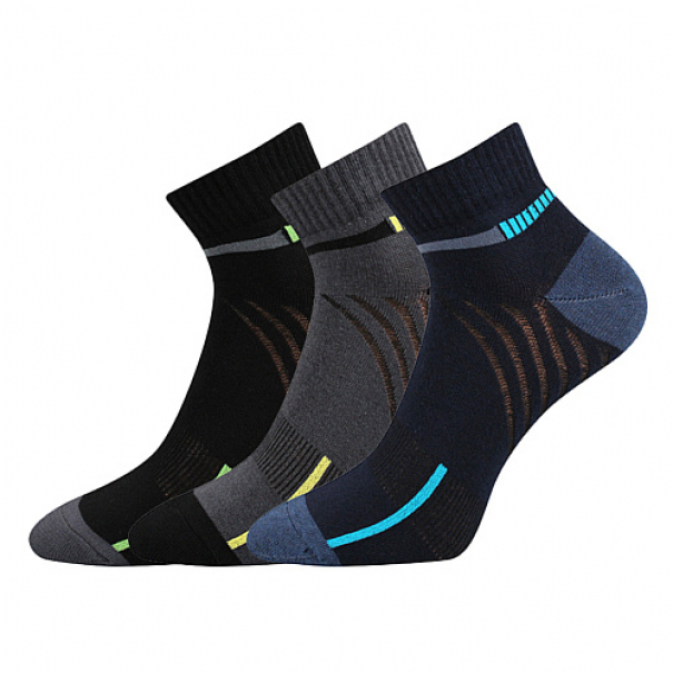 Ponožky unisex klasické Boma Piki 47 3 páry (černé, tmavě šedé, navy), 35-38
