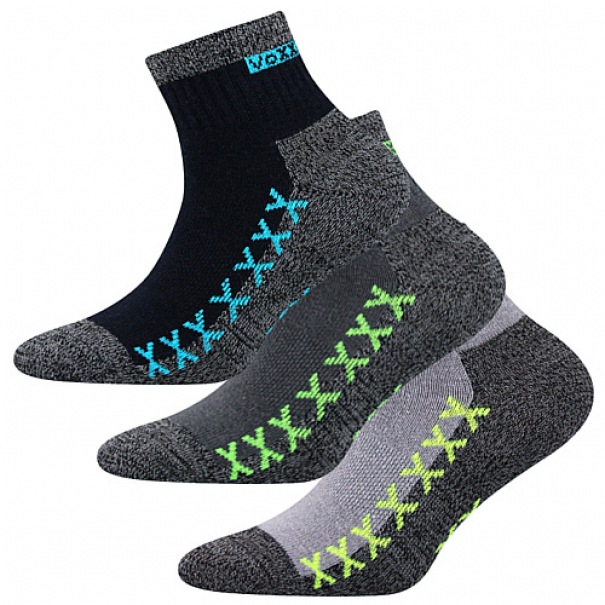 Ponožky dětské sportovní Voxx Vectorik 3 páry (modré, žluté, zelené), 20-24