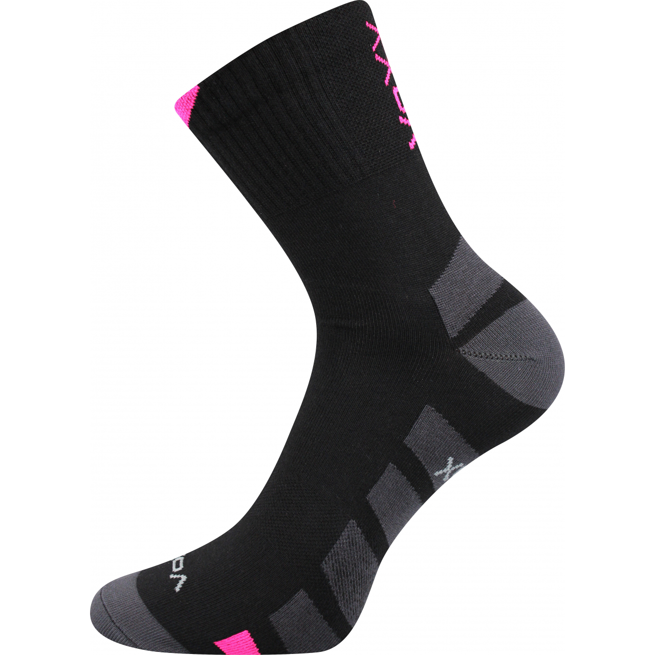 Ponožky unisex sportovní Voxx Gastl - černé-růžové, 35-38