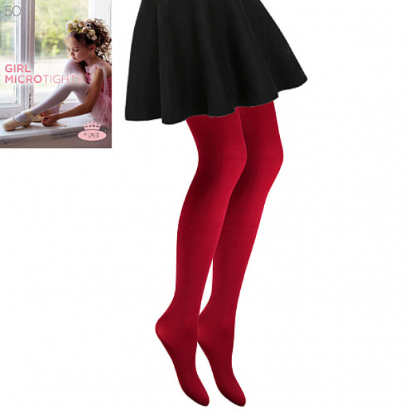 Punčochové kalhoty Lady B GIRL MICRO tights 50 DEN - tmavě červené, 98/104