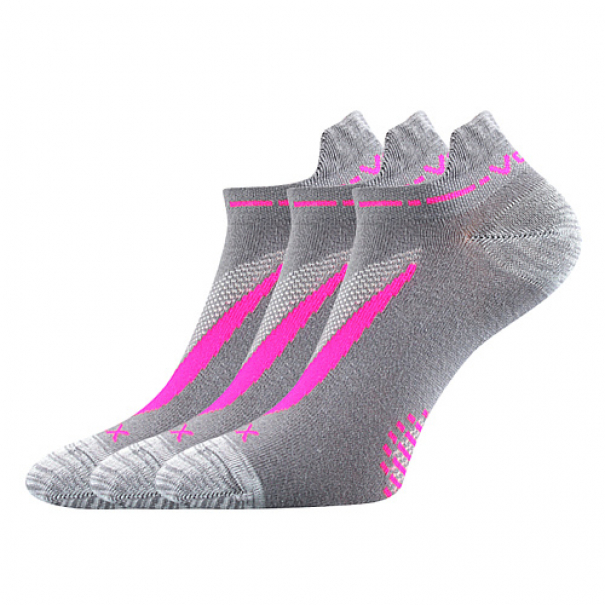 Ponožky unisex klasické Voxx Rex 10 - světle šedé-růžové, 35-38