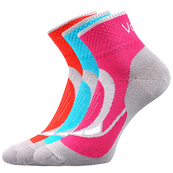 Ponožky dámské sportovní Voxx Lira 3 páry (oranžové, modré, růžové), 39-42