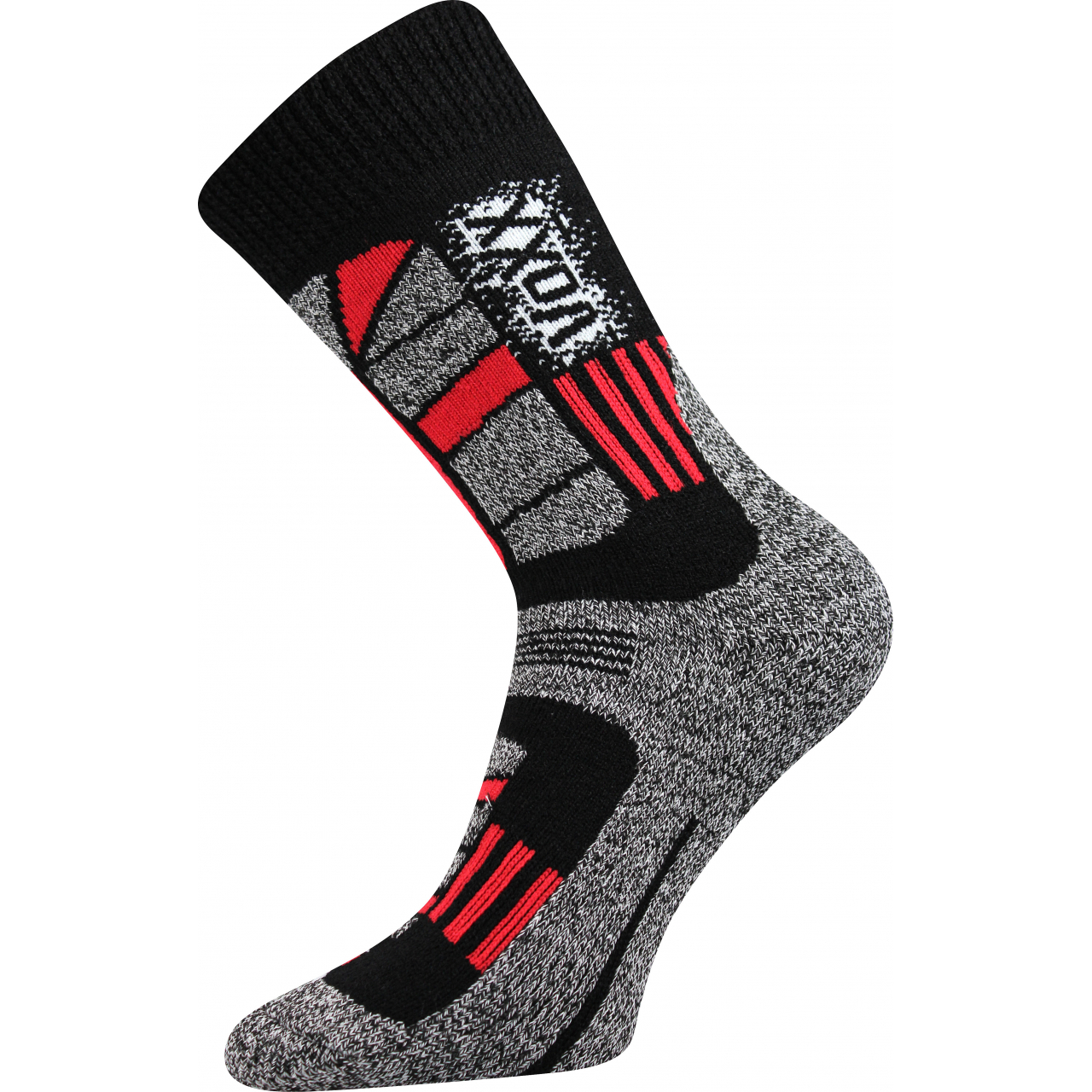 Ponožky unisex termo Voxx Traction I - černé-červené, 47-50