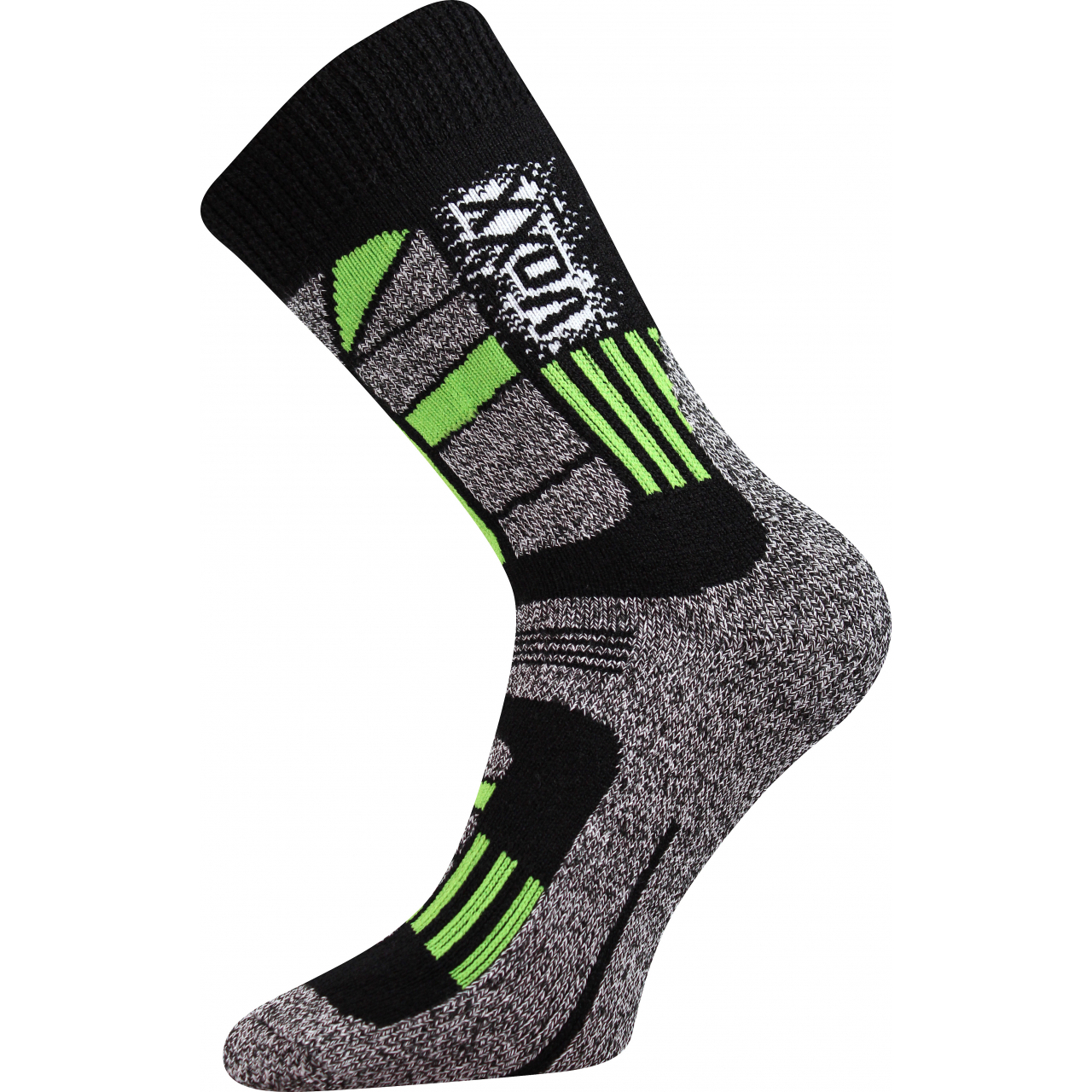 Ponožky unisex termo Voxx Traction I - černé-zelené, 47-50