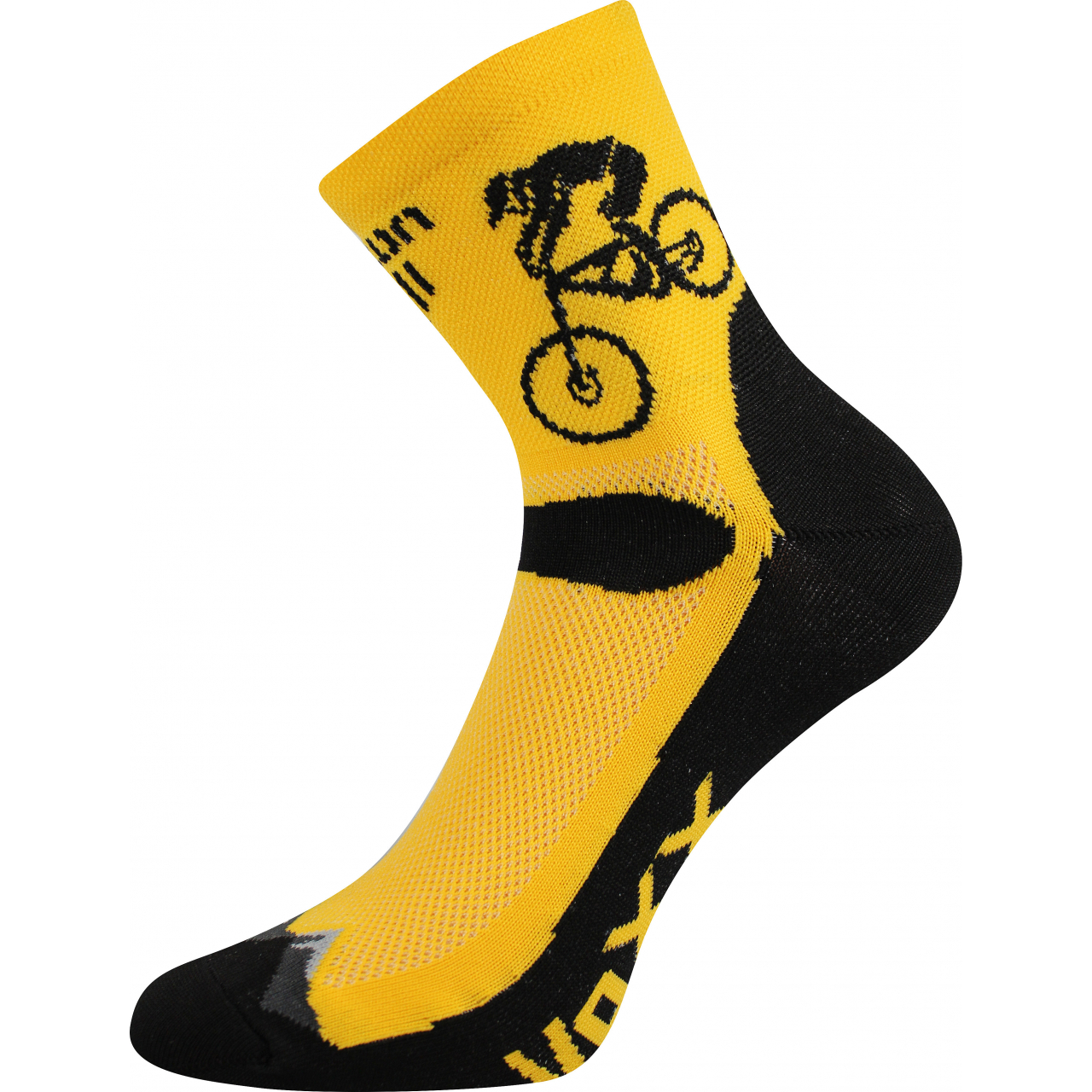 Ponožky sportovní unisex Voxx Ralf X Kolo - žluté-černé, 35-38
