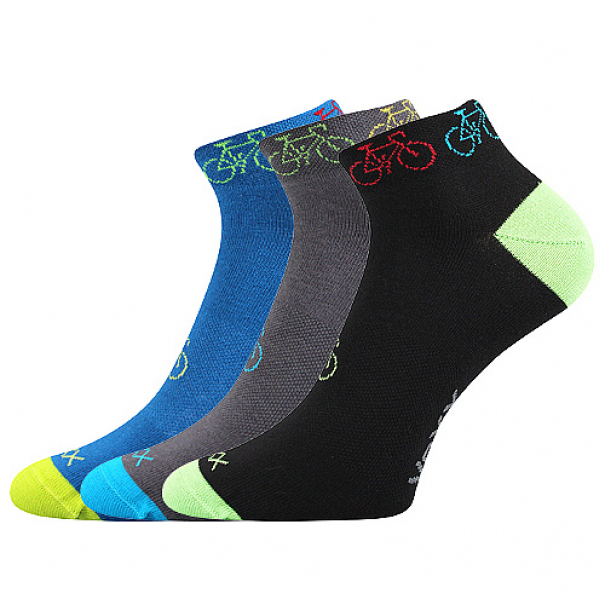 Ponožky klasické unisex Voxx Rex 13 Kola 3 páry (modré, šedé, černé), 39-42