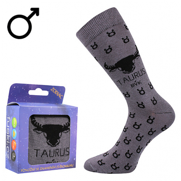 Ponožky klasické pánské Boma Býk - šedé, 42-46