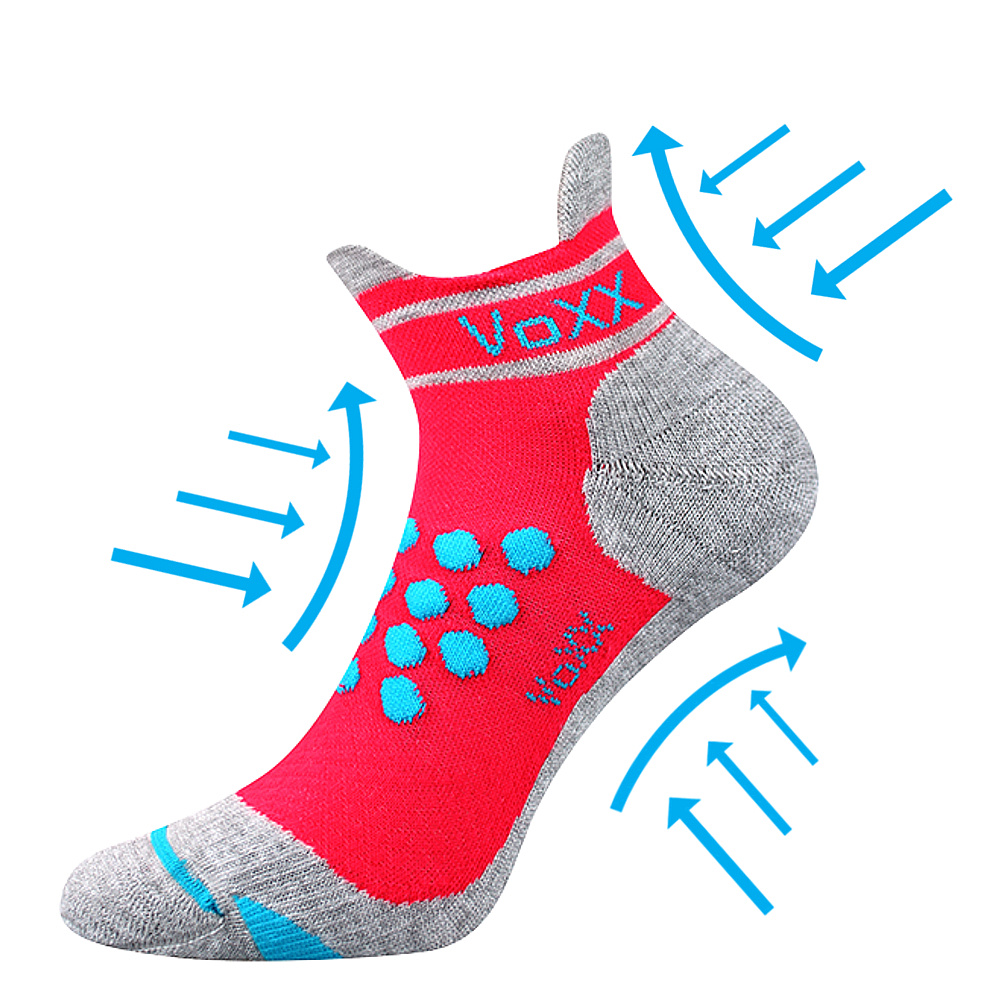 Ponožky unisex sportovní Voxx Sprinter - neonově růžové-šedé, 39-42