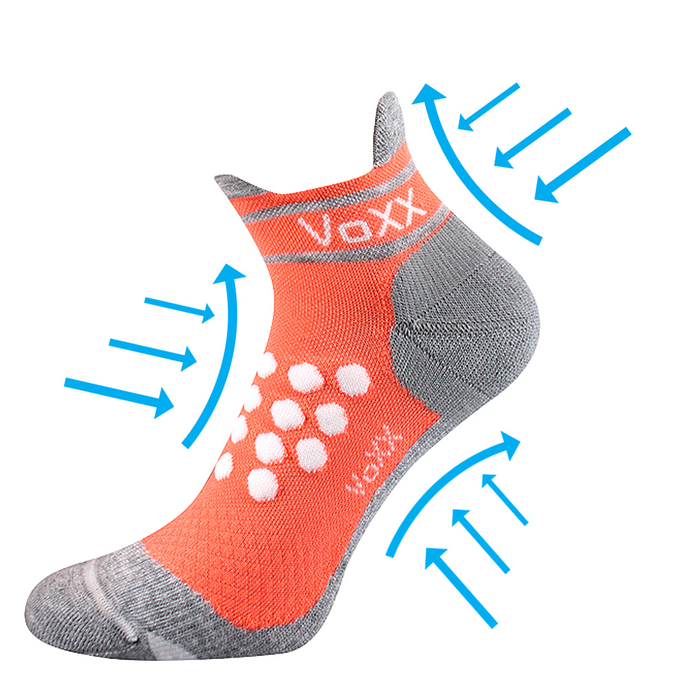Ponožky unisex sportovní Voxx Sprinter - lososové-šedé, 39-42