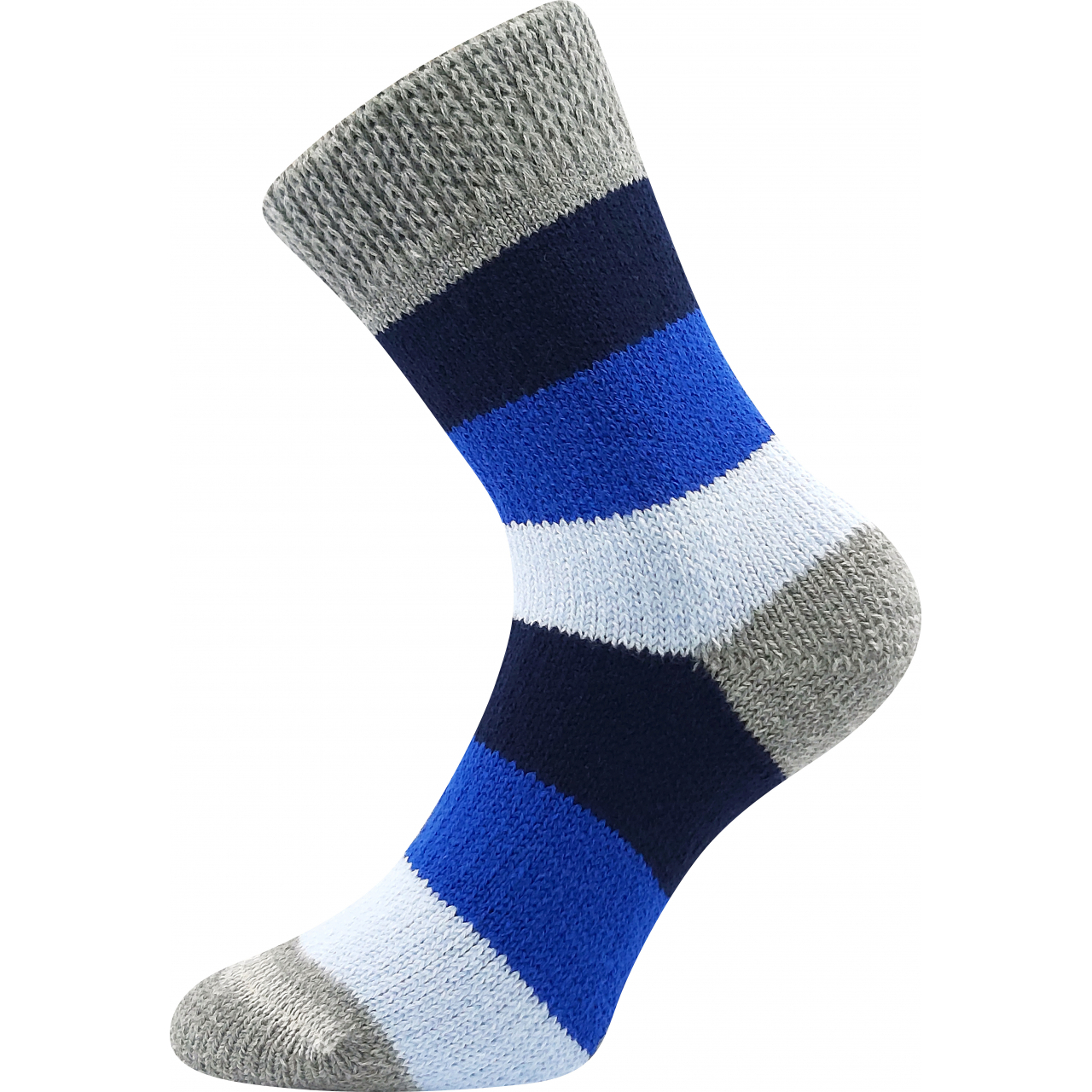 Ponožky spací unisex Boma Spací Pruh - modré-šedé, 43-46