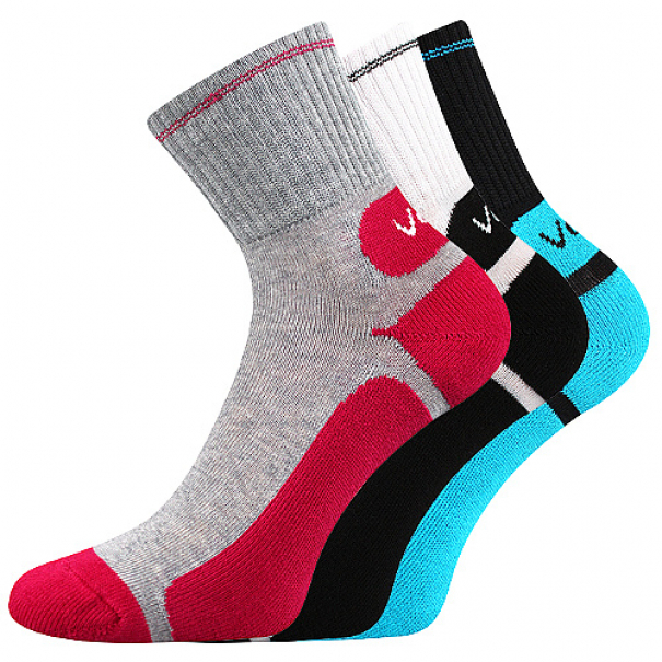Ponožky sportovní unisex Voxx Maral 01 3 páry (šedé, bílé, černé), 39-42