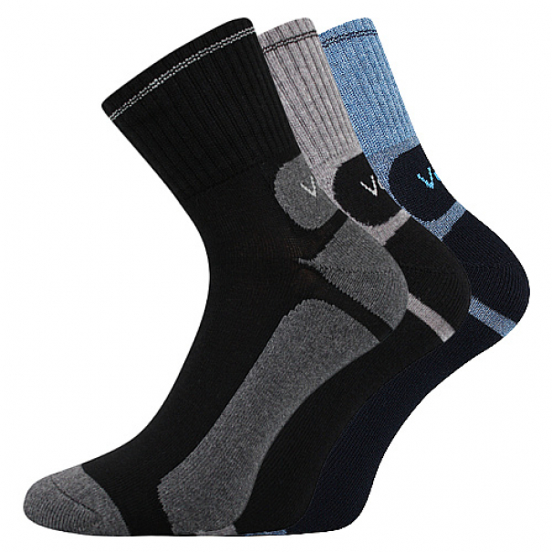Ponožky sportovní unisex Voxx Maral 01 3páry (šedé, modré, černé), 39-42