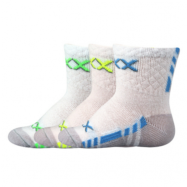 Ponožky kojenecké Voxx Piusinek Kluk 3 páry - bílé, 14-17