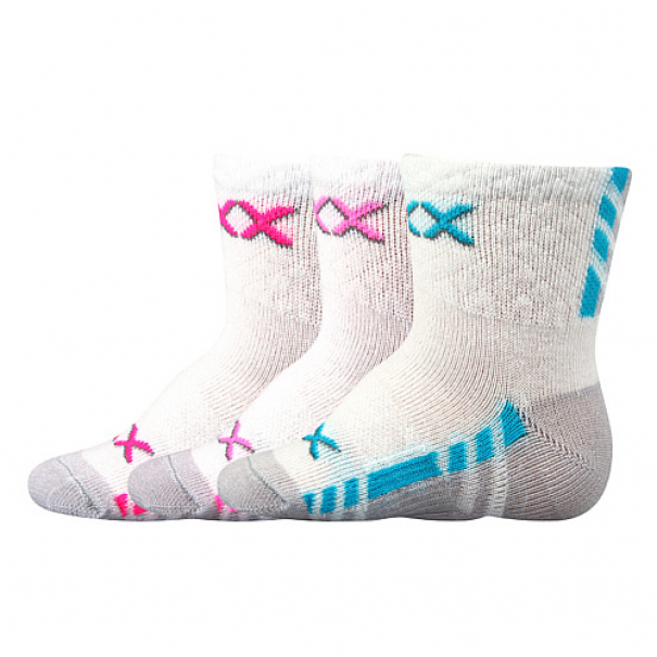 Ponožky kojenecké Voxx Piusinek Holka 3 páry - bílé, 14-17
