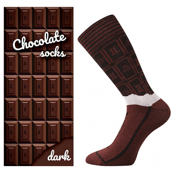 Ponožky klasické pánské Lonka Chocolate - tmavě hnědé, 42-45