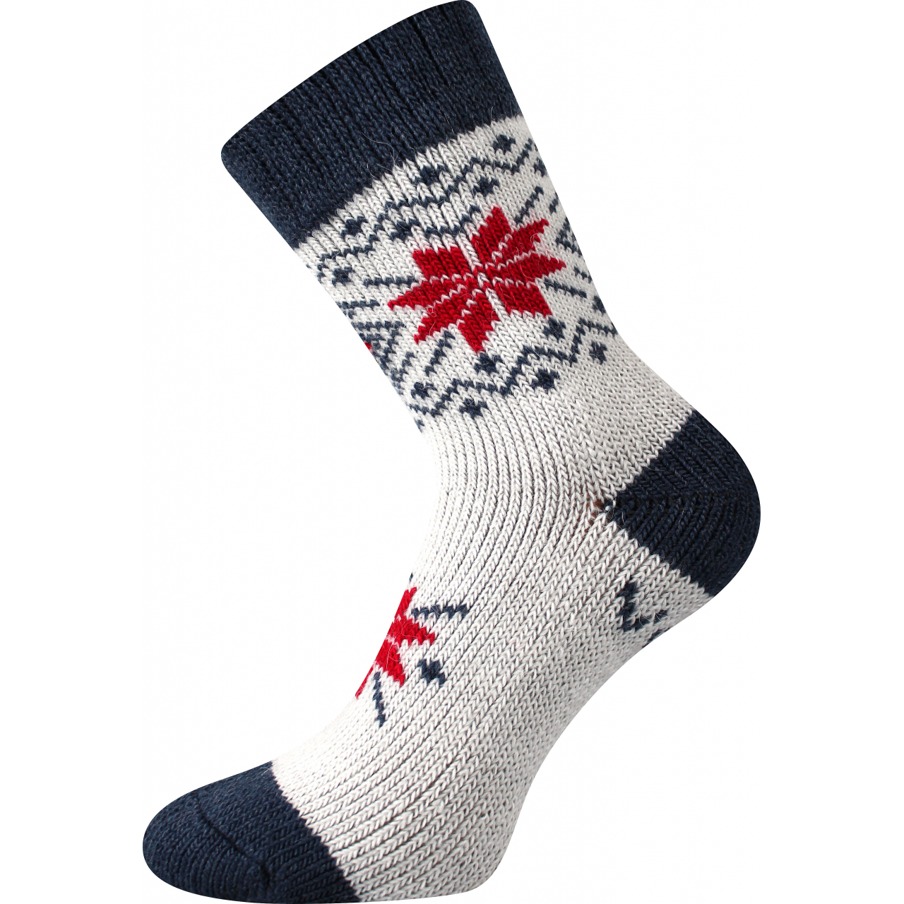 Ponožky unisex vlněné Voxx Alta - bílé-černé, 43-46