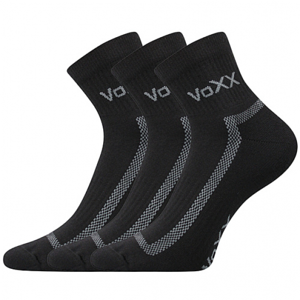 Ponožky sportovní unisex Voxx Caddy B 3 páry - černé, 39-42