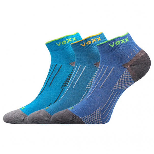 Ponožky tenké dětské Voxx Azulik 3 páry - modré, 35-38