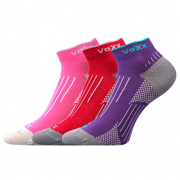 Ponožky tenké dětské Voxx Azulik 3 páry (růžové, tmavě růžové, fialové), 25-29