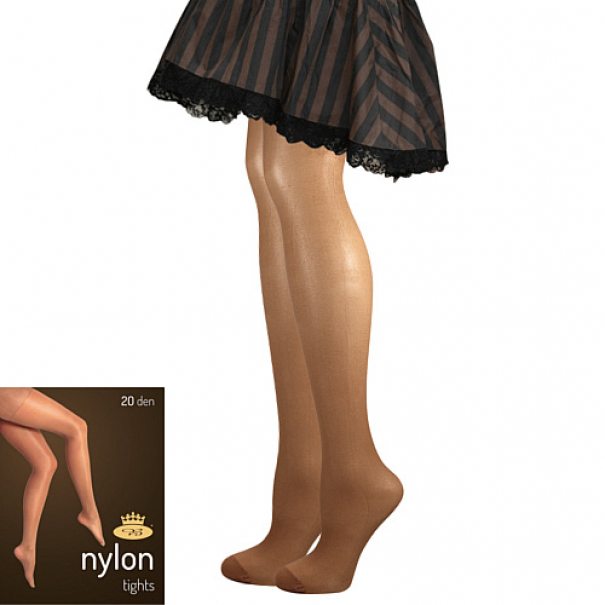 Punčochové kalhoty Lady B NYLON tights 20 DEN - hnědé, L