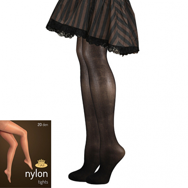 Punčochové kalhoty Lady B NYLON tights 20 DEN - černé, L