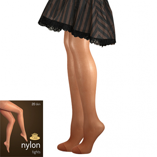 Punčochové kalhoty Lady B NYLON tights 20 DEN - světle hnědé, XL