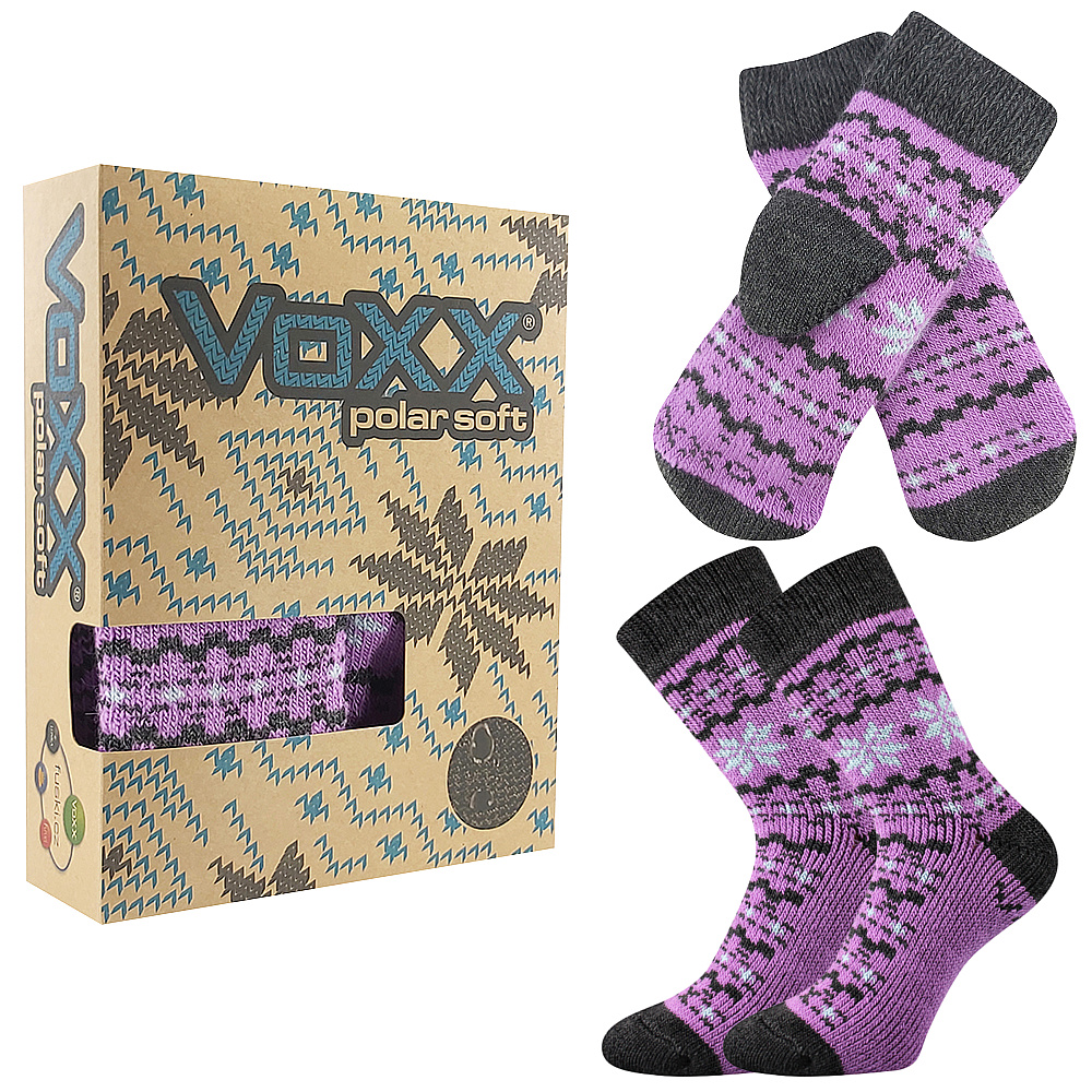Ponožky unisex zimní Voxx Trondelag set - fialové, 35-38