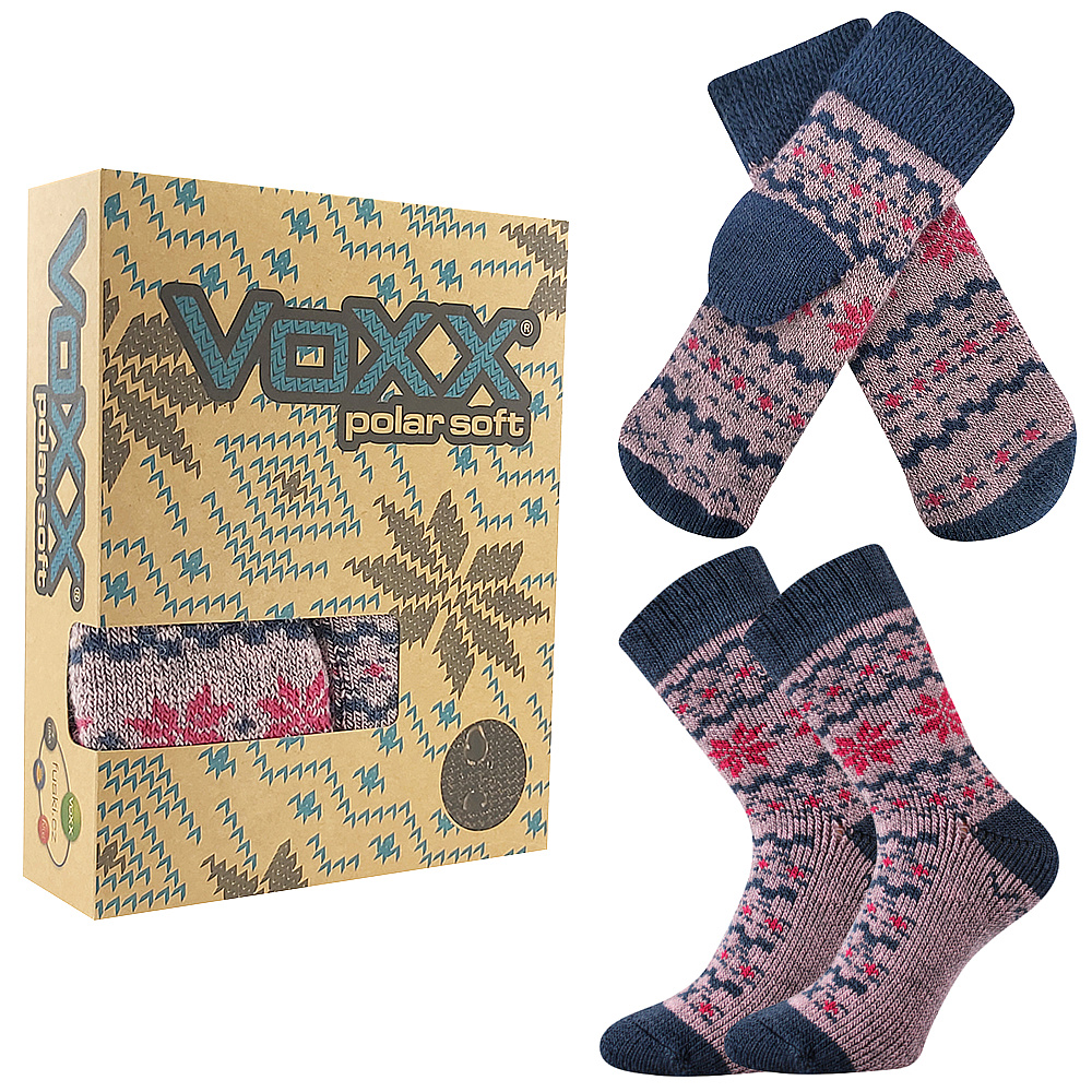 Ponožky unisex zimní Voxx Trondelag set - světle růžové, 35-38