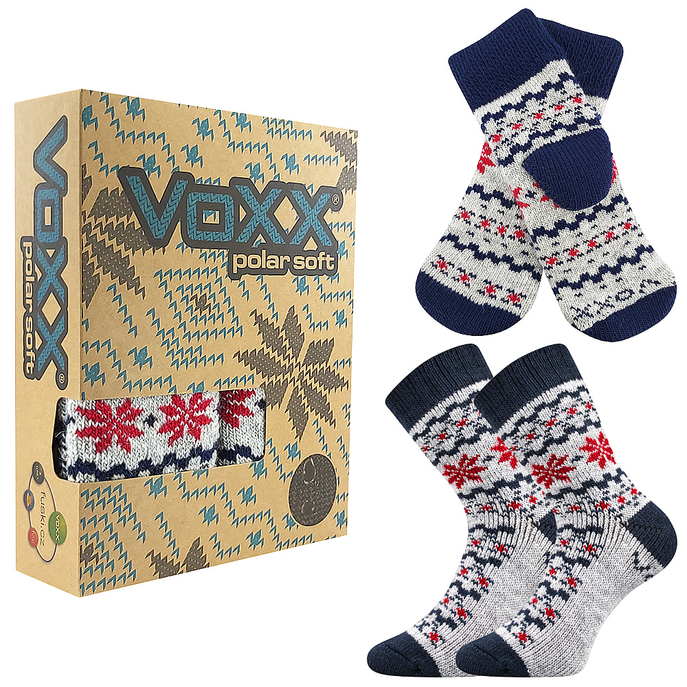 Ponožky unisex zimní Voxx Trondelag set - světle šedé, 35-38