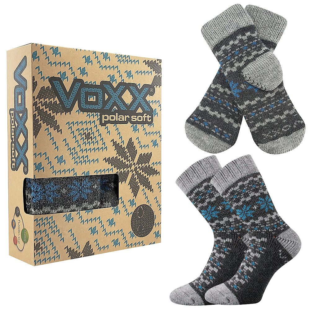 Ponožky unisex zimní Voxx Trondelag set - šedé, 35-38